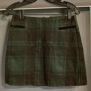 Copper key green plaid miniskirt